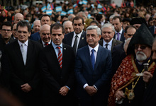 President Serzh Sargsyan takes part in groundbreaking ceremony of Armenian Genocide Museum in Buenos Aires