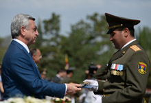 President takes part in event dedicated to 20th anniversary of foundation of Military Institute after Vazgen Sargsyan and graduation of military-educational institutions&rsquo; alumni