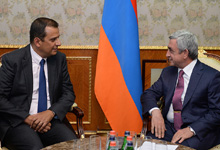 Նախագահն ընդունել է Ֆրանսիա-Հայաստան բարեկամության խմբի նախագահ Ֆիլիպ Կալտենբախին 