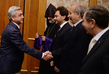 President receives representatives of Syrian-Armenian community organizations and clergy