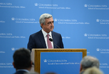 Президент Серж Саргсян выступил с лекцией в Колумбийском университете