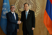 President Serzh Sargsyan meets UN Secretary-General Ban Ki-moon