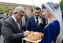 President takes part in events dedicated to Echmiadzin&rsquo;s Day and opening of Khoren and Shushanik Educational Complex