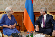 Президент принял руководителя группы дружбы Евросоюз-Армения Элени Теохарус