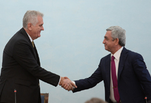 В резиденции Президента РА завершились армяно-сербские переговоры