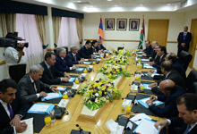 President meets Senate President and Speaker of House of Representatives in Amman