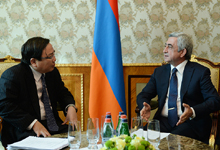 Նախագահն ընդունել է Ասիական զարգացման բանկի փոխնախագահ Վենկայ Ժանգին