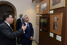 Նախագահն Արամ Խաչատրյանի տուն-թանգարանում այցելել է Սերգեյ Ռախմանինովին և Ֆեոդոր Շալյապինին նվիրված ժամանակավոր ցուցահանդես