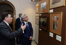 Президент в доме-музее Арама Хачатуряна посетил посвященную Сергею Рахманинову и Федору Шаляпину временную выставку