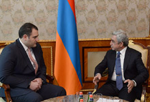 President Serzh Sargsyan receives Georgian Interior Minister Alexander Chikaidze