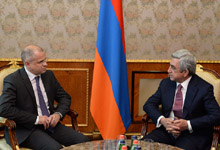 President receives Head of CoE Office in Yerevan Alexander Pavlyuk