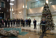 President participates in reception held at Central Bank in celebration of New Year and Christmas
