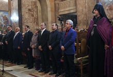 President Serzh Sargsyan attended the Christmas candle lighting liturgy