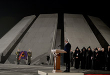 The Pan-Armenian Declaration on the 100th Anniversary of the Armenian Genocide was promulgated at the Tsitsernakaberd Memorial Complex