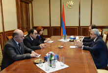 President Serzh Sargsyan meets with representatives of the Rule of Law Party 