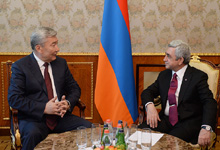 President receives Kazakhstani Ambassador to Armenia
