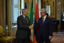 President meets with Presidents of Italy&rsquo;s Chamber of Deputies and Senate