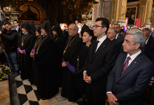 President attends opening and consecration ceremony of memorial to Armenian Genocide &ndash; cross-stone