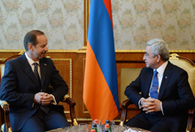 Президент принял посла Аргентины в Армении Диего Риверу