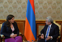 President Serzh Sargsyan receives Speaker of Hellenic Parliament Zoi Konstantopoulou