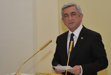 ՀՀ Նախագահ Սերժ Սարգսյանի բաժակաճառը պետական ճաշին