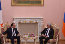 President Serzh Sargsyan meets with French President Francois Hollande