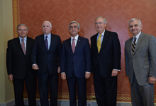 President Serzh Sargsyan meets with U.S. senators in Washington