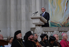 Президент Серж Саргсян в Вашингтоне принял участие в межрелигиозной молитве, посвященной памяти жертв Геноцида армян