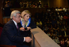 Президент присутствовал на концерте-представлении, посвященном 110-летию Айрика Мурадяна