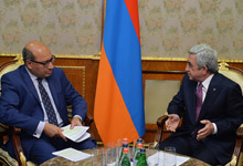 President Serzh Sargsyan receives EBRD President Suma Chakrabarti