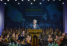 Президент присутствовал на концерте, посвященном майским победам
