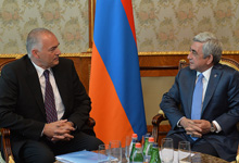 President receives PACE Co-Rapporteurs Axel Fischer and Alan Meale