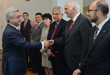 President receives delegation of participators in 4th International Medical Congress of Armenia