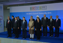 President Serzh Sargsyan delivers statement at Ufa summit