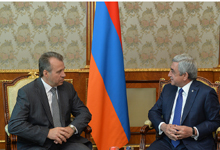 Президент принял посла Беларуси в Армении Степана Сухоренко