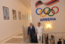 Президент посетил строящийся в столице олимпийский городок