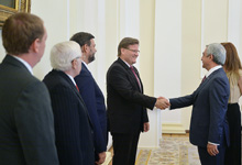 President receives delegation headed by Vice-President of Czech Senate Zdeněk Škromach 