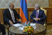 Նախագահն ընդունել է  Ֆրանկոֆոնիայի միջազգային կազմակերպության համաժողովում Ֆրանսիայի պատվիրակության ղեկավար Արլեմ Դեզիրին