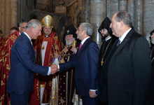 Президент в Лондоне принял участие в поминальной церемонии, посвященной причисленным к лику святых жертвам Геноцида армян