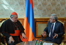 Նախագահն ընդունել է Չեխիայի Կաթոլիկ եկեղեցու առաջնորդ, Պրահայի արքեպիսկոպոս Կարդինալ Դոմինիկ Դուկային