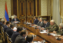Президент Серж Саргсян провел заседание Совета национальной безопасности