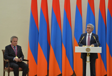 The official ceremony of bestowing the RA Presidential Award for the global contribution in the area of Information Technologies for year 2015 took place today at the Presidential Palace
