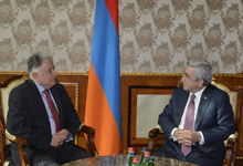 The President of Armenia received the Ambassador Extraordinary and Plenipotentiary of the Republic of Iraq to Armenia Ghazi Taher Khaled who is concluding his mission in our country.