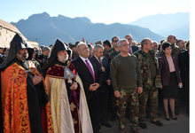 President attended the official ceremony of inauguration of the Depository of Manuscripts in Gandzasar
