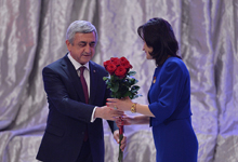 President participated at the official ceremony dedicated to the 50th anniversary of the creation of the special school with the enhanced 
studies in physics and mathematics
