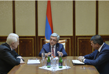 The President held a working meeting with the leaders of the RA National Security Service and Police