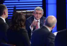 Interview of President Serzh Sargsyan with the representatives of the Armenian TV Companies
