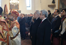 Նախագահը ներկա է գտնվել Սուրբ Ծննդյան և Աստվածահայտնության տոնի առթիվ մատուցված պատարագին