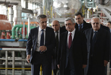 President Serzh Sargsyan visited the Armenian Nuclear Power Plant