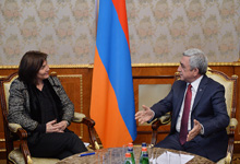  Նախագահն ընդունել է Ֆրանսիայի զարգացման և ֆրանկոֆոնիայի հարցերով պետքարտուղար Աննիկ Ժիրարդենին